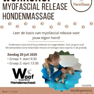 Workshop Myofascial Release Hondenmassage groep 13:30-16:30 20-07